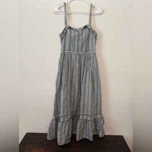 Max Studio Cotton Blue and White Patterned Dress Size M